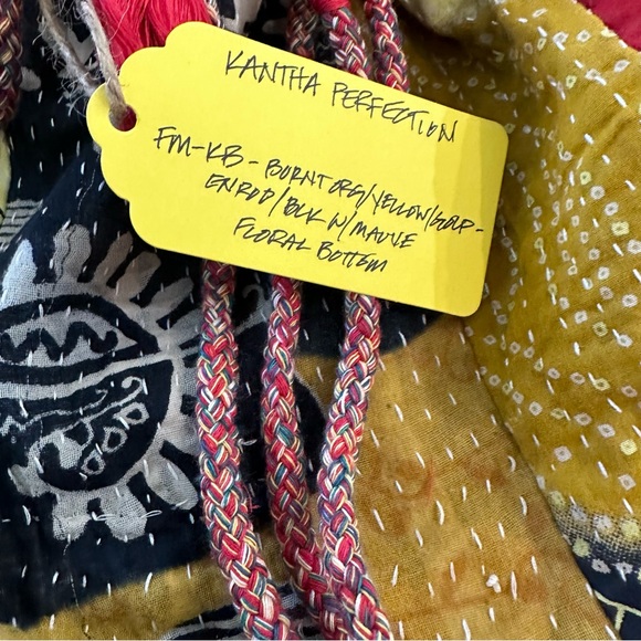 ✨VINTAGE KANTHA SARI BOHO BACKPACK